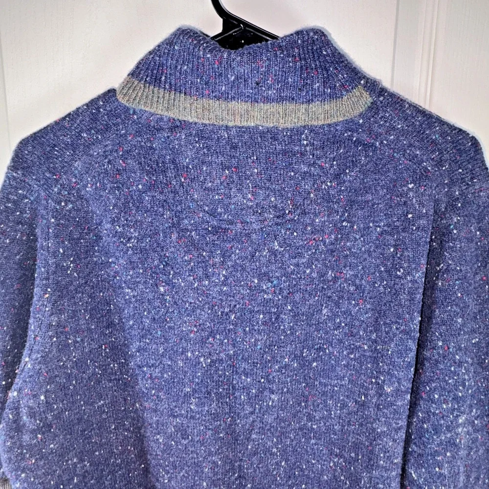 JoS. A. Bank Men's Navy Blue Speckled Pullover Sweater Medium – Elbow Pads,‎ NWT